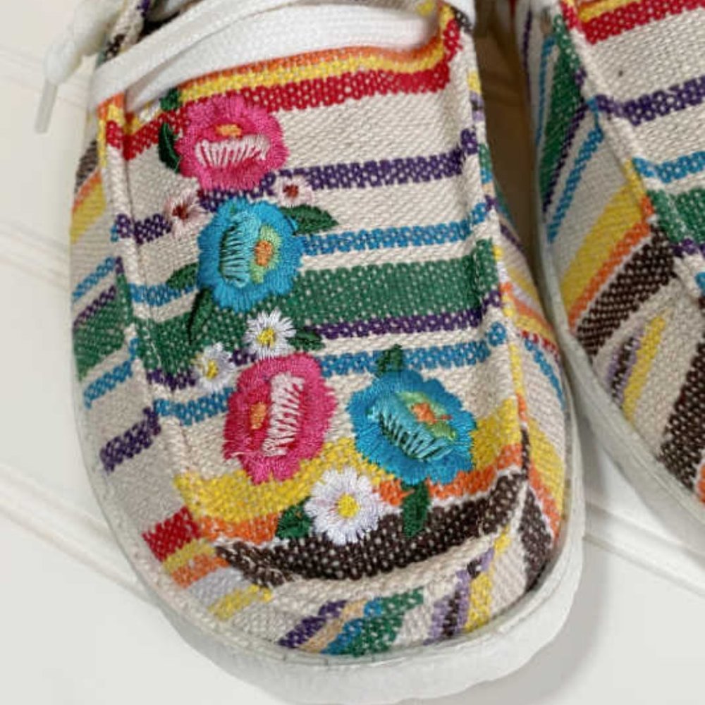 Gypsy Jazz FLO Multi Stripe Slip On Sneakers - Picture 3 of 5